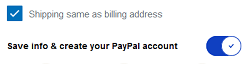 Paypal payment details